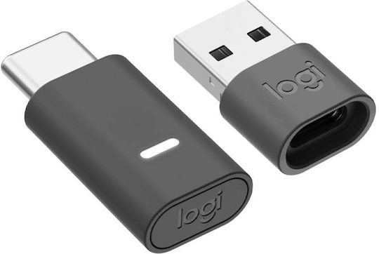 Logitech Zone 305 УЦ Безжични На ушите Мултимедийни слушалки с микрофон и връзка Bluetooth / USB-A / USB-C в Черен цвят