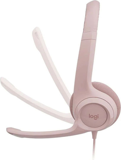 Logitech H390 On Ear Multimedia Headphone with Microphone USB-A Pink