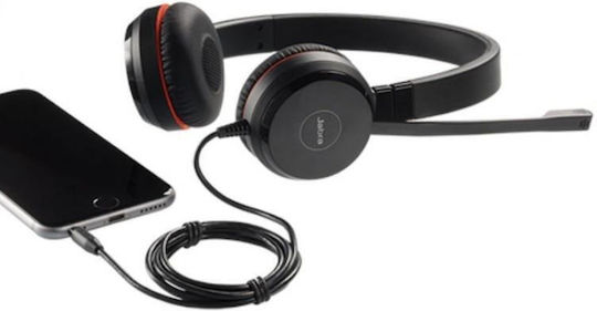 Jabra Evolve 30 II Duo On Ear Multimedia Ακουστικά με μικροφωνο και σύνδεση 3.5mm Jack