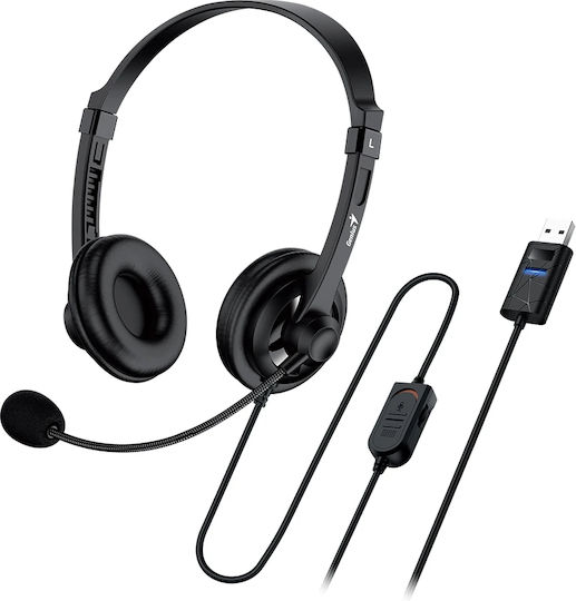 Genius HS-230U On Ear Căști Multimedia cu microfon și conexiune USB-A