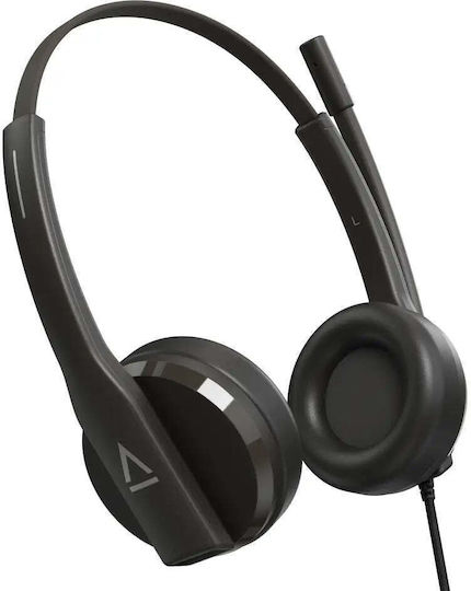 Creative HS-230 Auf dem Ohr Multimedia-Headsets mit Mikrofon und Verbindung 3,5 mm Klinke / USB-A in Schwarz Farbe