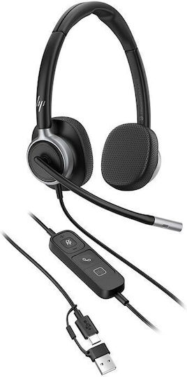 HP Poly Mission 625 On Ear Căști Multimedia cu Microfon și Conectivitate USB-A
