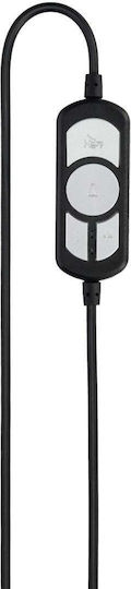 HAMA HS-USB300 On Ear Multimedia Ακουστικά με μικρόφωνο και σύνδεση USB-A