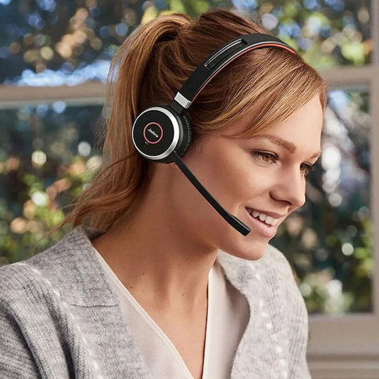 Jabra Evolve 65 SE UC Mono Ασύρματα On Ear Multimedia Ακουστικά με μικρόφωνο και σύνδεση Bluetooth