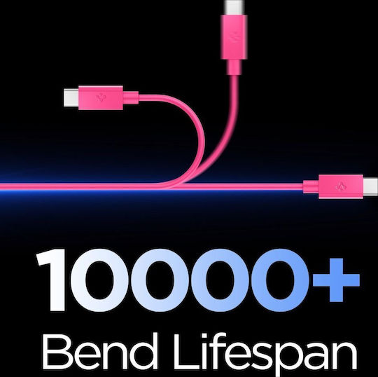 Spigen USB 2.0 Cable USB-C Male - USB-C 60W Pink 1m ACA10414