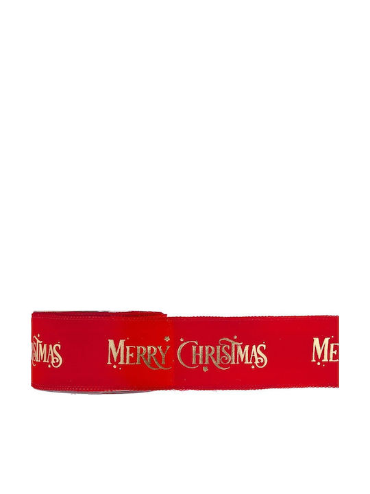 Christmas Ribbon Merry Red 900x6cm