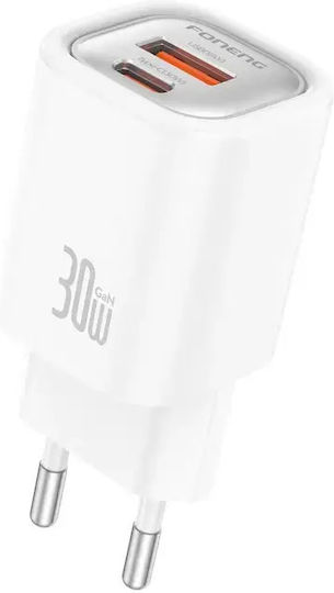 Foneng X26 USB 2.0 Cable USB-C male - micro USB-A Μαύρο 0.25m