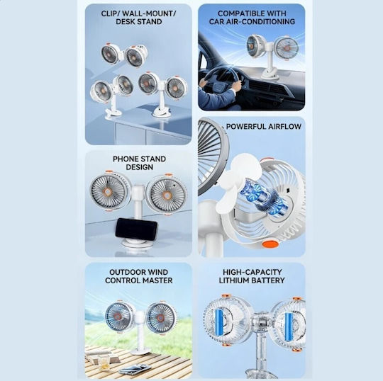 Roza Ventilator für Mobiltelefon USB Weiß