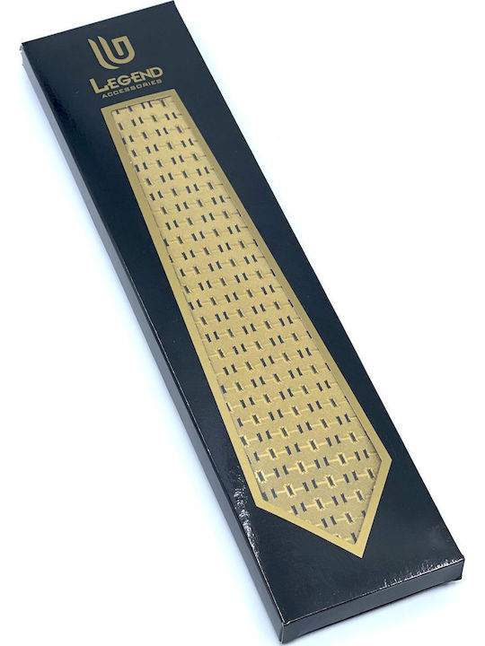 Legend Accessories Σετ Ανδρικής Γραβάτας με Σχέδια σε Χρυσό Χρώμα Legend Accessories Σετ Ανδρικής Γραβάτας με Σχέδια σε Χρυσό Χρώμα