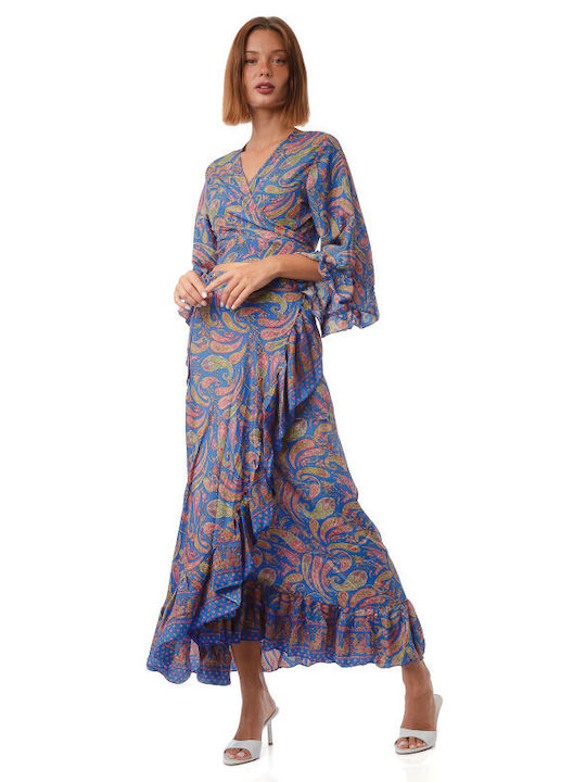 Set with Maxi Blue Skirt