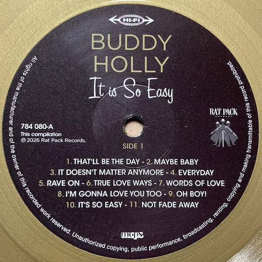 Buddy Holly It Is So Easy Gold 1 Vinyl