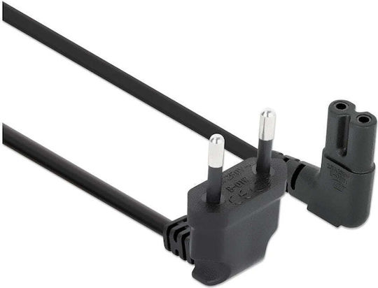 Manhattan IEC C7 / Euro Kabel 2m Schwarz 356862