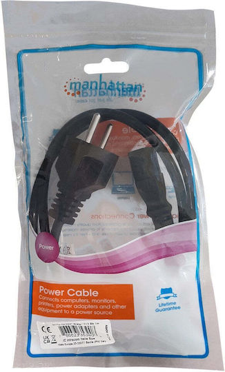 Manhattan IEC C13 - Schuko Cable 3m Μαύρο 328616