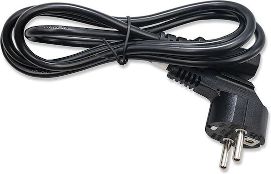 Qoltec Schuko / IEC C13 - Schuko / IEC C13 Cable 1.4m Μαύρο 50549