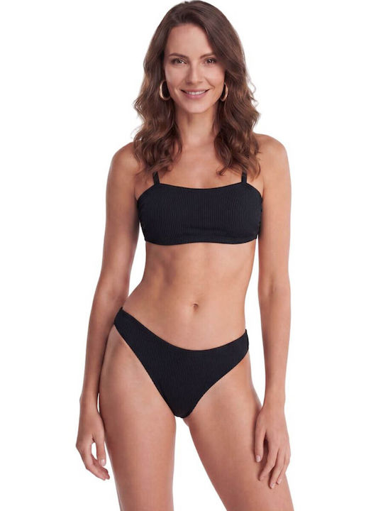 Strapless Bikinioberteil Mit Polsterung Schwarz