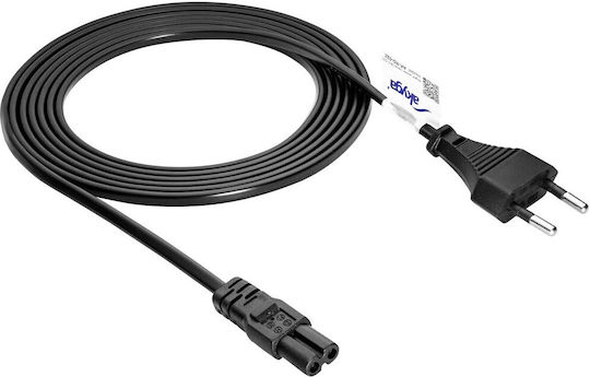 Akyga IEC C7 - IEC C7 Cable 3m Μαύρο 5901720139511