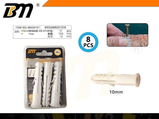 Plastic Screw Anchors 8 Pieces