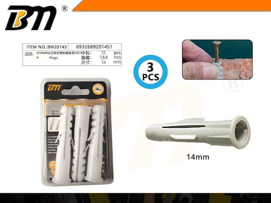 Plastic Screw Anchors 3 Pieces