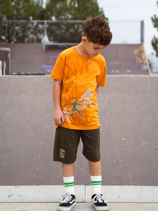 Kids Set with Shorts Summer 2 Pieces Orange