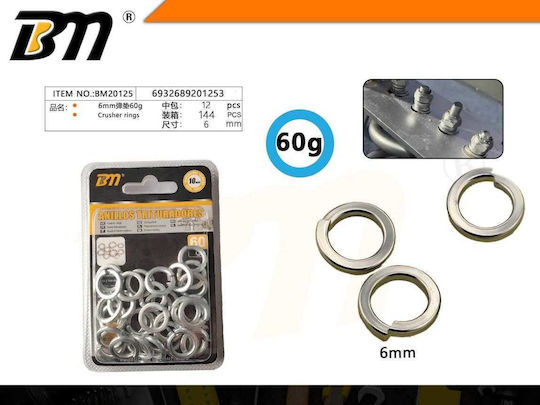 Ροδέλα Ασφαλείας για Βίδα M6mm 12τμχ