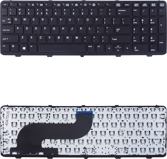 HP Πληκτρολόγιο Laptop για ProBook 650 G1 655 G1 χωρίς Πλαίσιο και Διάταξη Αγγλικά (US) σε Μαύρο χρώμα 40470US