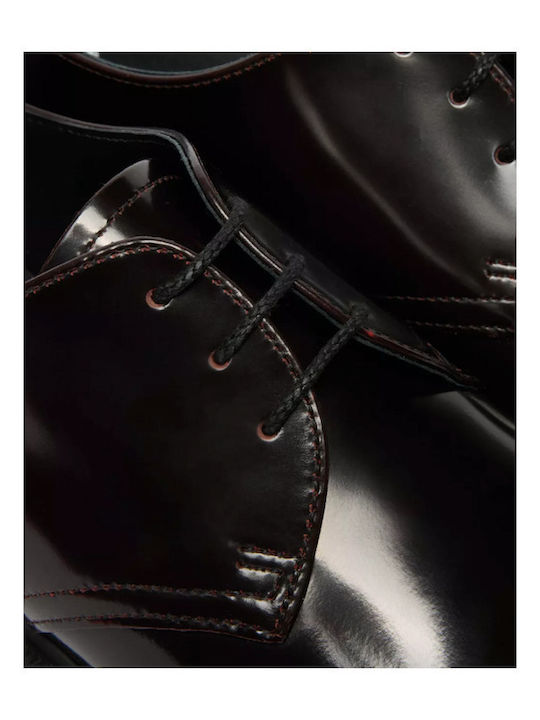 Leather Men's Casual Shoes Burgundy