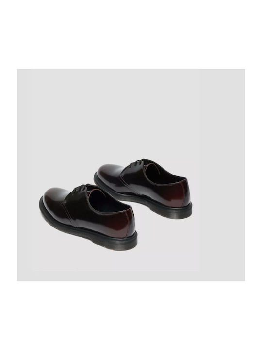 Leather Men's Casual Shoes Burgundy