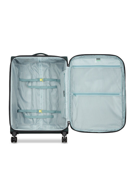 Delsey Dita Голям Куфар за Пътуване Зелен Височина 79см.