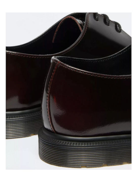 Leather Men's Casual Shoes Burgundy