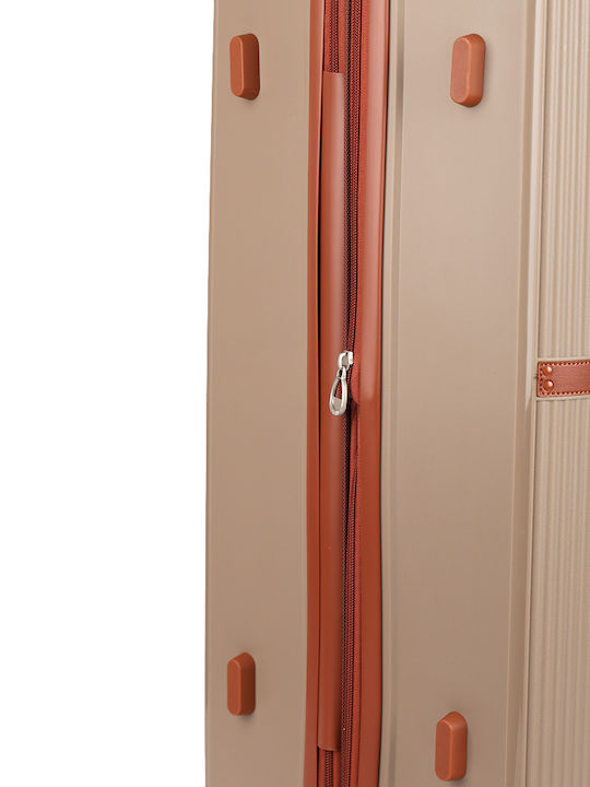 Dielle Mittlerer Hartschalen-Reisekoffer Braun Höhe 66cm