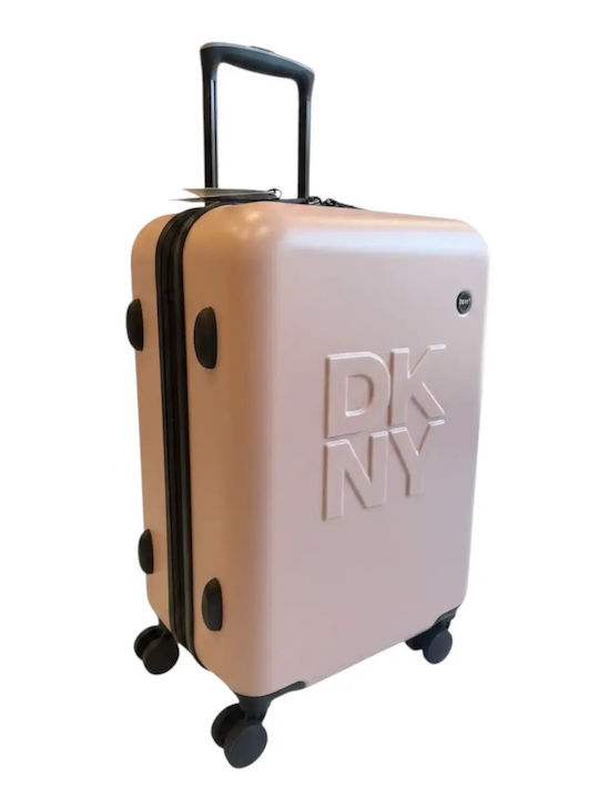 DKNY Βαλίτσα Ταξιδίου Καμπίνας Σκληρή Ροζ Ύψους 56εκ.