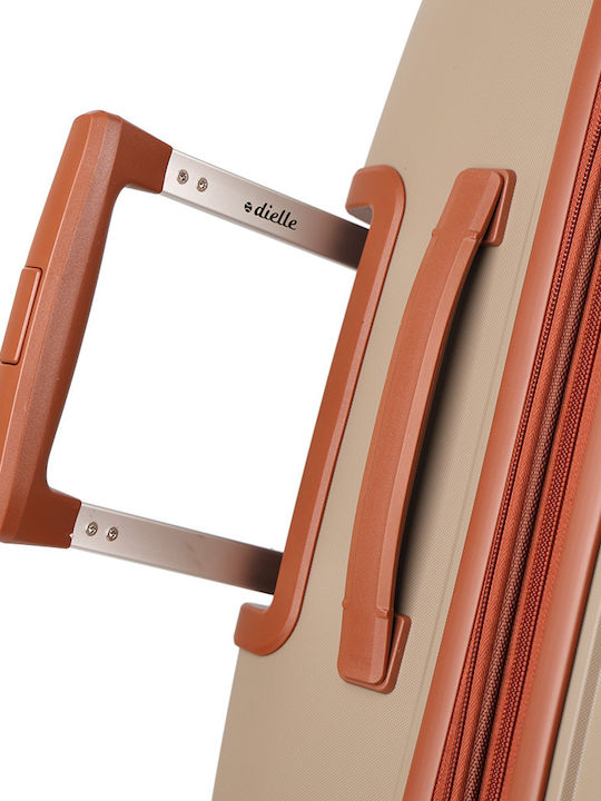 Dielle Mittlerer Hartschalen-Reisekoffer Braun Höhe 66cm