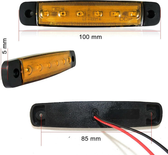 Led Lumini De Volum 12v 24v Ip66 Portocalii