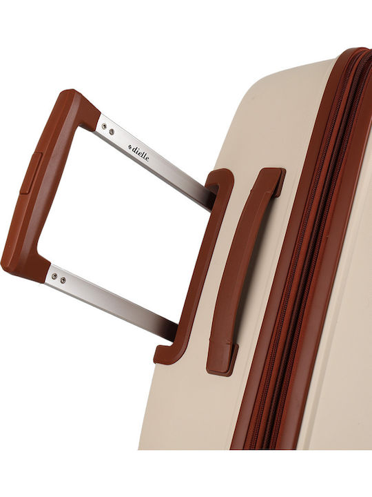 Dielle Medium Hard Beige Suitcase Height 66cm