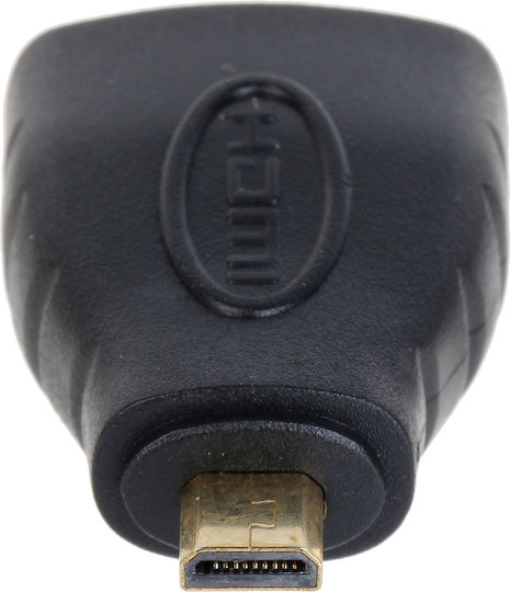 Mikro-HDMI Zu Weiblich HDMI Goldbeschichteter Adapter Schwarz