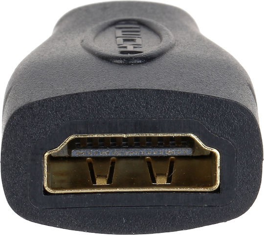 Mikro-HDMI Zu Weiblich HDMI Goldbeschichteter Adapter Schwarz