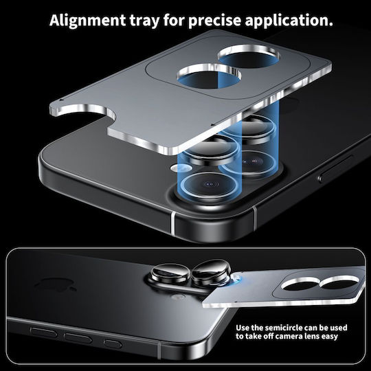Tech-Protect Camring Fit+ Camera Protection Tempered Glass Black for the Redmi Note 15 Pro+ / Redmi Note 15 Pro 5G / Poco M8 Pro