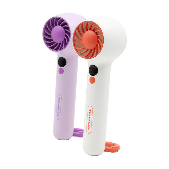 Telemax Rechargeable Handheld Fan White 30-2302w