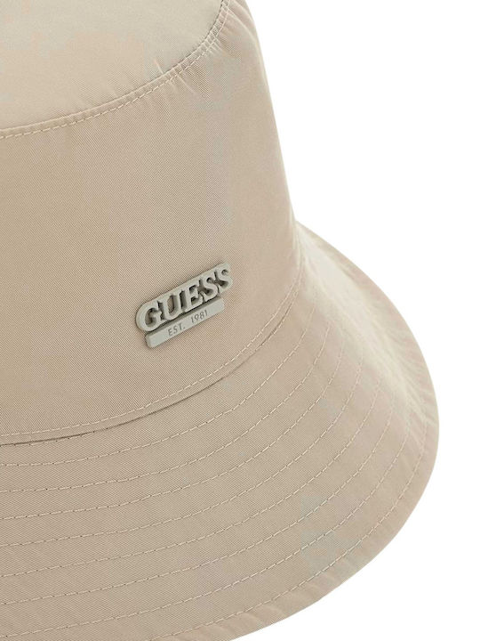 Guess Fabric Men's Bucket Hat Beige