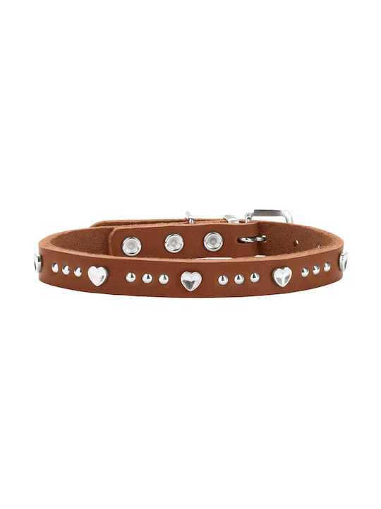 Guler Pentru Câini Hunter Aalborg Hearts Piele Naturală Xxs-xs 27 Cm