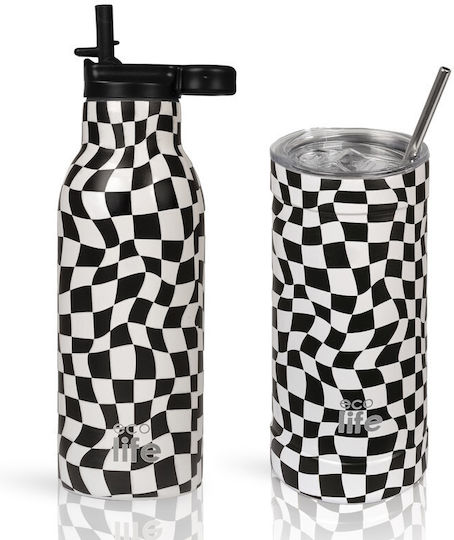 Ecolife Μπουκάλι Θερμός Ανοξείδωτο BPA Free 500ml Μαύρο