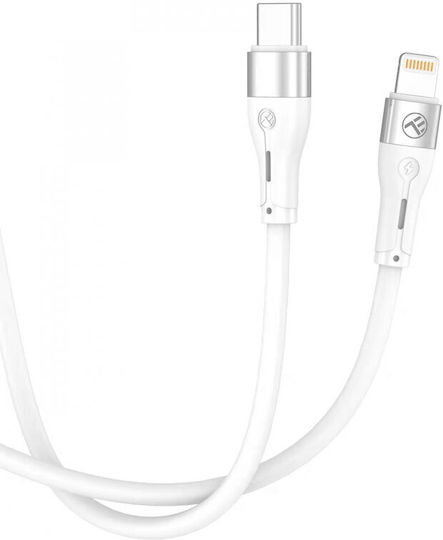 Tellur Silicone Type-c To Lightning Cable Pd30w 1m White