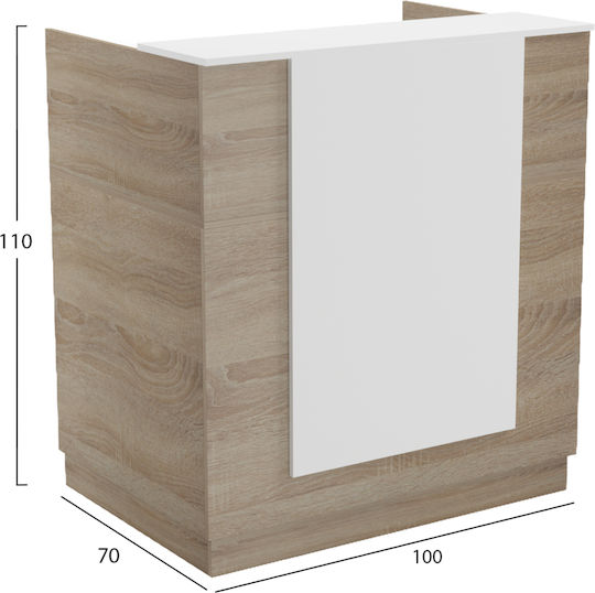 HomeMarkt Επαγγελματικό Γραφείο Υποδοχής Π100xΒ70xΥ110cm