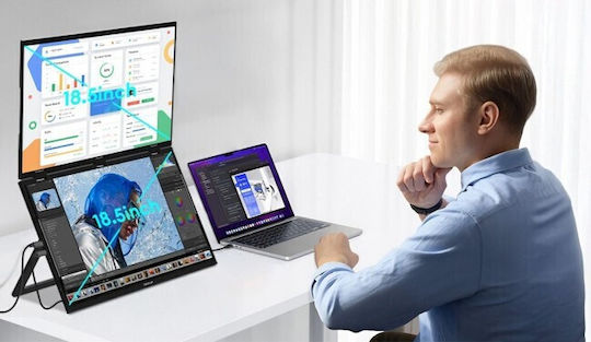 Zeuslap Z18W Φορητό Monitor 18" FHD 1920x1080 με Χρόνο Απόκρισης 25ms GTG