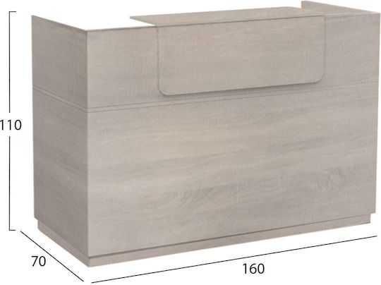 Freebox Επαγγελματικό Γραφείο Υποδοχής Π160xΒ70xΥ110cm