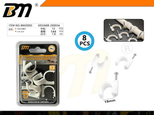 Wire Clips Cable Roka 8 Pieces 200034