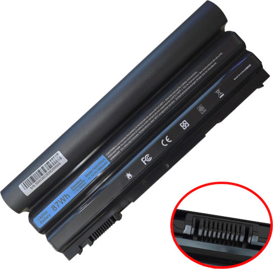 11.1v Съвместима Батерия за Dell Географска ширина Dell Latitude E5420, E6520, E6420, E5520 с 8564mAh