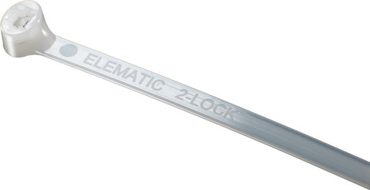Elematic Δεματικά Καλωδίων Πλαστικά σε Λευκό χρώμα (100τμχ) (1216)