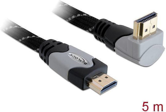 DeLock HDMI 2.0 Premium High Speed 4K 60Hz HDR Angle (90°) Cable HDMI Male - HDMI Male 2m Black