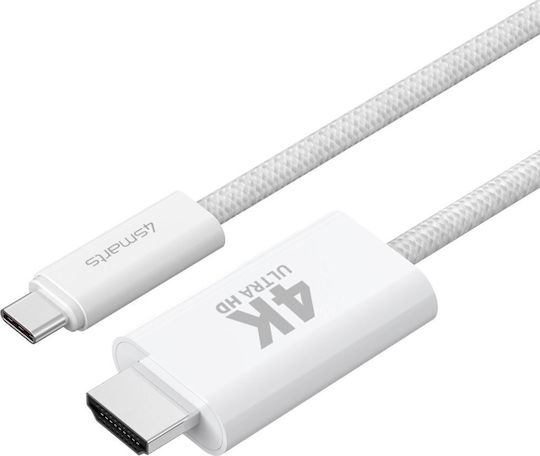 4Smarts Cablu HDMI de sex masculin - USB-C 2m Alb